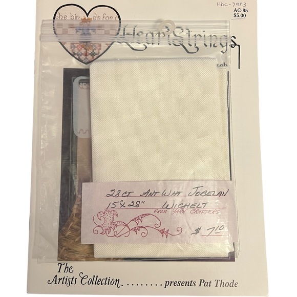 Heartstrings The Garden Patch Cross Stitch Chart + Buttons + 28ct Jobelan Fabric - Picture 4 of 6